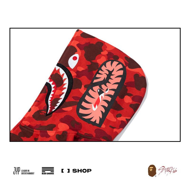 [PRE ORDER] STRAY KIDS × BAPE – Wolf Chan SHARK FULL ZIP HOODIE (Bang Chan Ver.)