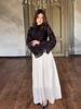 2025 Autumn Celebrity Waist-Slimming Silky Spliced Long Women's Dress