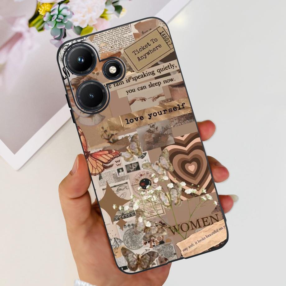 

For Infinix Hot 30i Hot30i NFC Phone Case Black Soft TPU Slim Back Cover For Infinix Hot 30 Play Hot30 Play NFC X6639 X6835 Capa Hot 30 Play