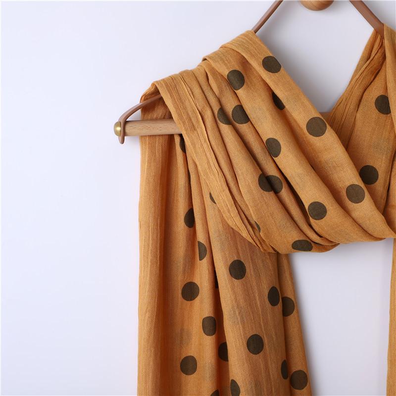 Schal Stola mit Polka-Dot-Print – Reine Farbe Polyester-Baumwollmischung