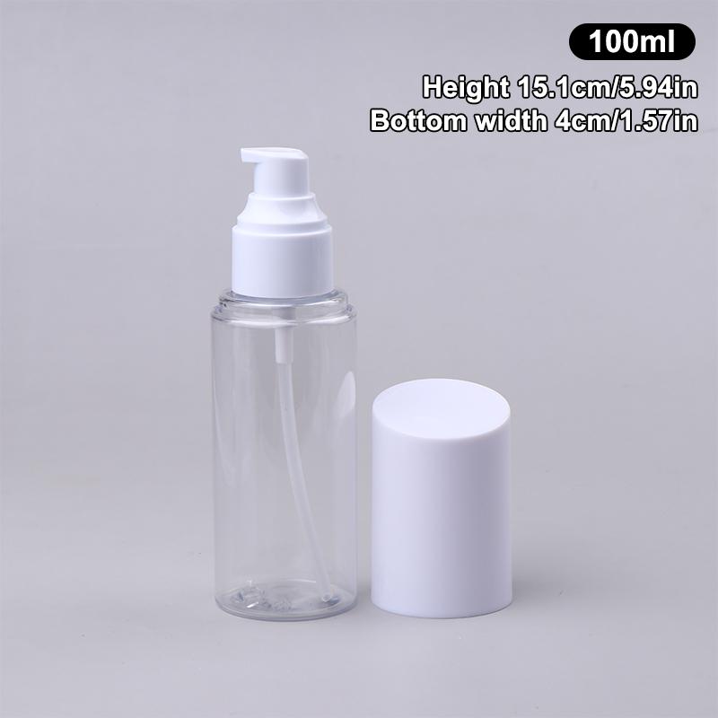 100/120/150ml Travel-Sized Refillable Pump Bottles – Press-Type Dispensers for Lotion, Emulsion, and Cosmetic Storage