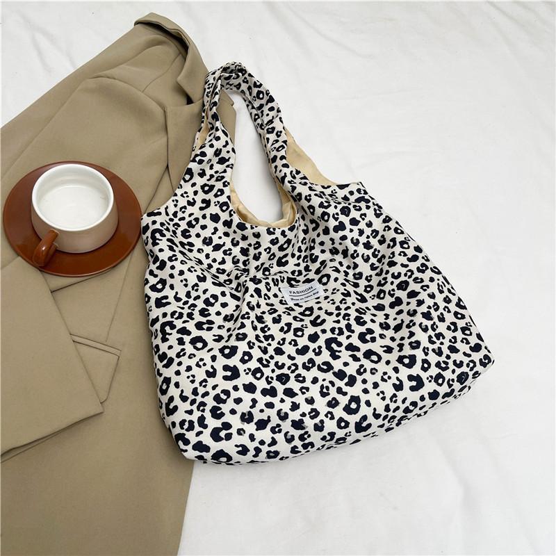 Trendy Street Style Black Brown White Summer Tote Bag For Daily Use