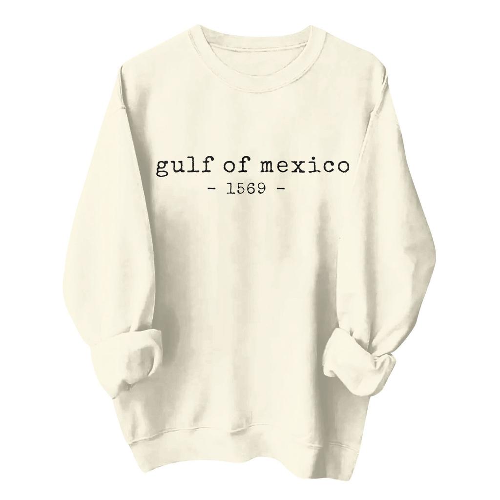 Women's Fashion Casual Print Casual Long Sleeve Round Neck Sweatshirt Top