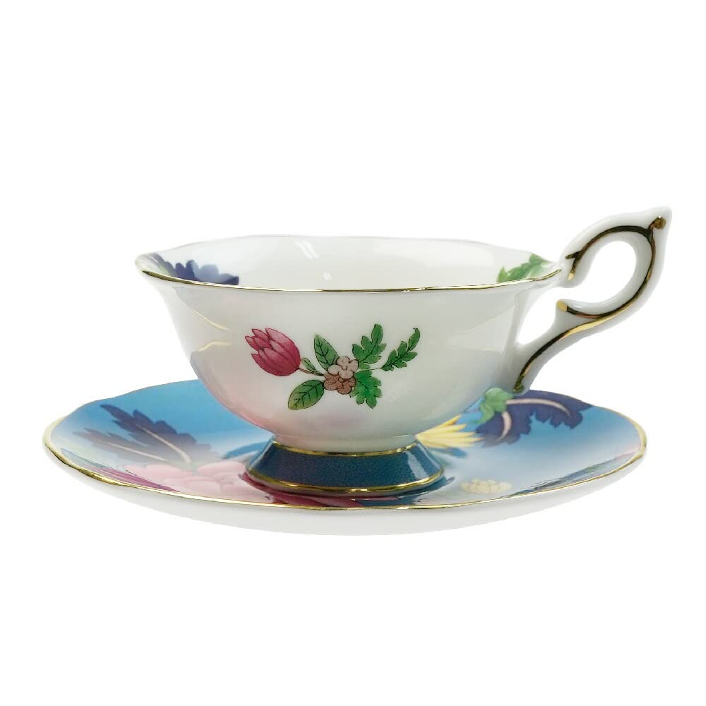 Wedgwood Wanderlust Sapphire Garden Teacup and Saucer [Parallel Import]