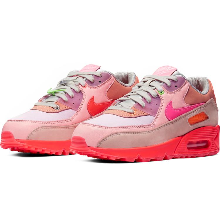 Nike Air Max 90 Prm Platino Cremisi/Viola Brillante Donna CT3449-600