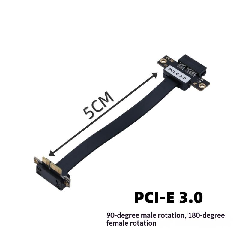 Pcie 3.0 X1 Riser Cable 90° Right Angle Extension Cable High-Speed Pci Express 1X Riser Card Ribbon Extender