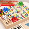 Cross-border Multi-in-1 Board Game Set | Flight Chess Gomoku Chinese Checkers | Safe Educational for Primary Students Kids