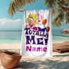 Custom Name Ultra-Soft Beach Towel with Lizzie McGuire Theme,Ideal for Pool - Camping, Diving - Perfect Travel Essential, Vibrant Beach Towel.