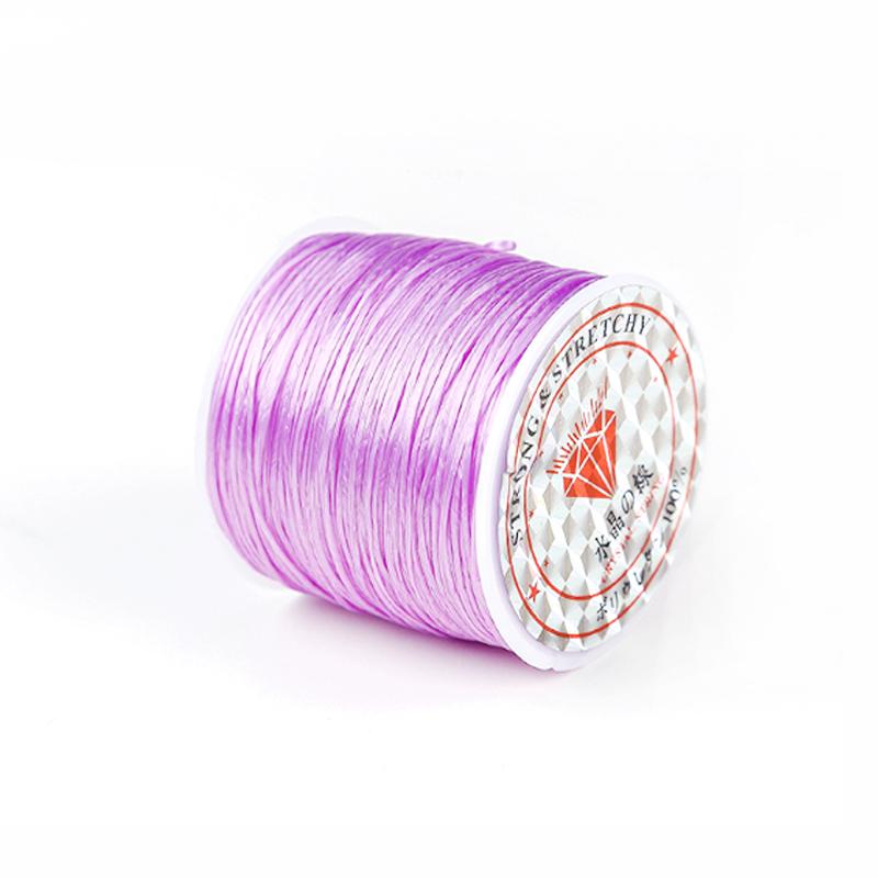 1 Roll Transparent Elastic Crystal Line Beading Cord for Jewelry Making and Garment Accessories