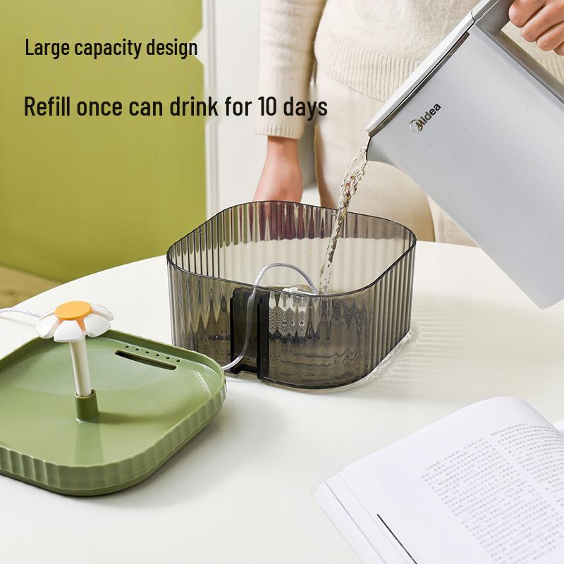 Smart Pet Water Fountain with Automatic Circulation and Filtered Flow for Cats and Dogs