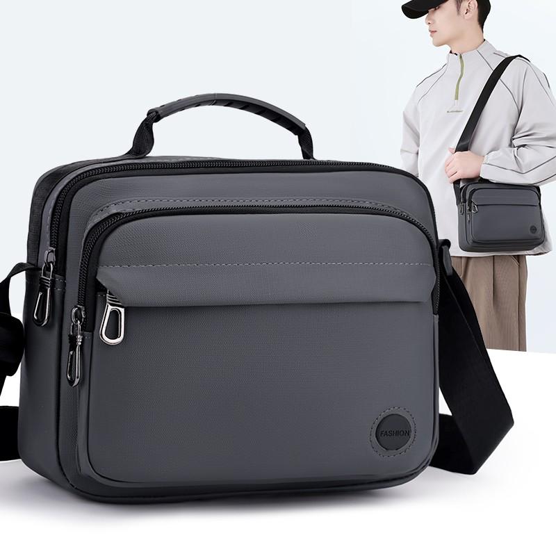 Men's Crossbody Bag - Multi-Compartment Business Shoulder Bag with Adjustable Strap, Compact Design for Travel & Everyday Use