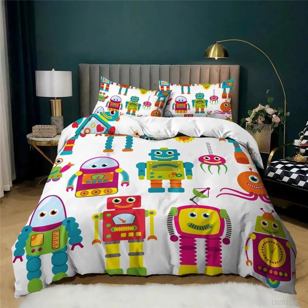 Jungen Kinder Heimtextil Bettwäsche Sets Baufahrzeug LKW Dick Warm Bettbezug 135x200 /180x210 Teenager Jungen Bettwäsche Set