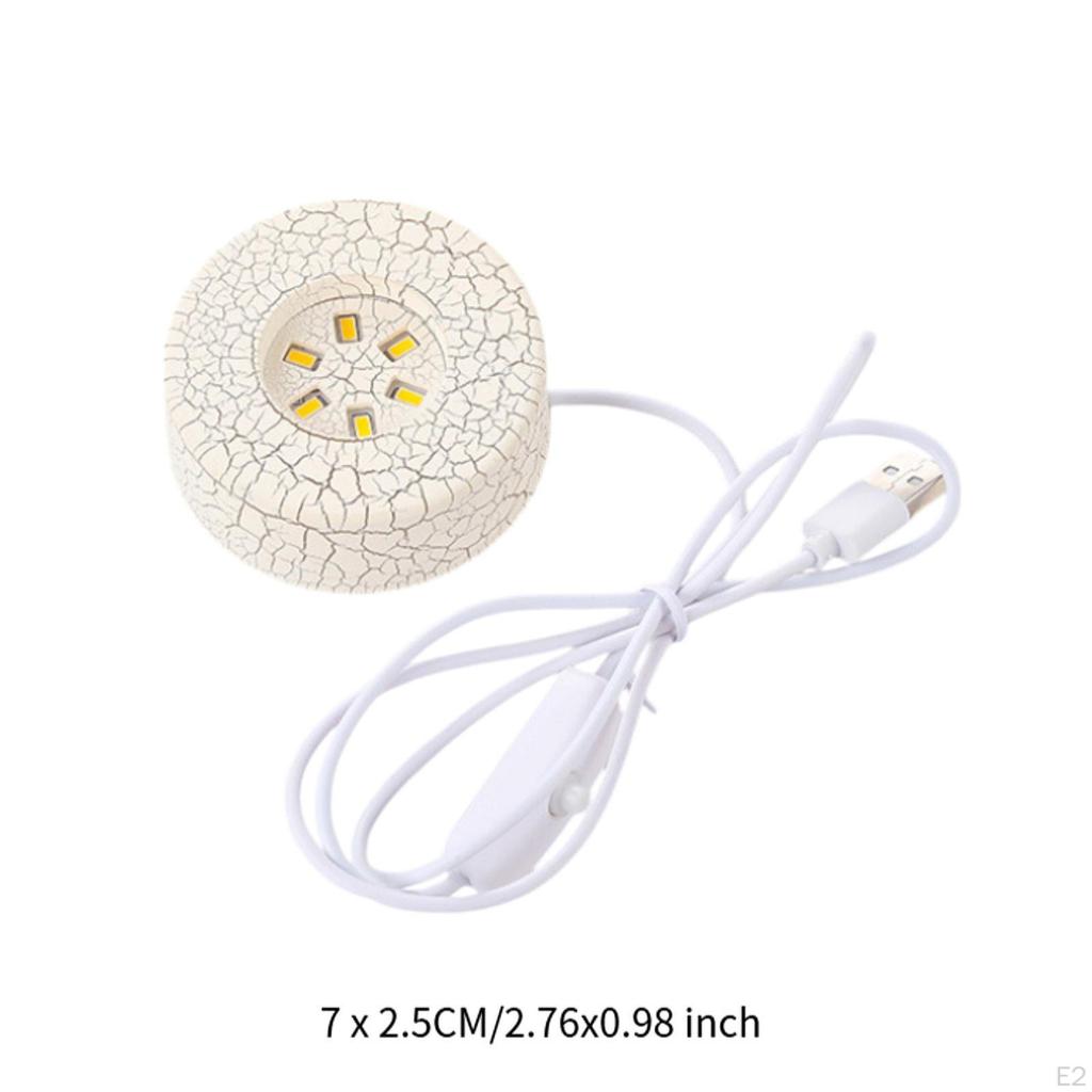 Light Base Glass Ball Multifunction Convenient Round Lamp Pedestals Night for Kids