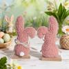 Plush Texture Easter Rabbit Decor Pretty Design Table Decoration Festive Ornament  Dining Table