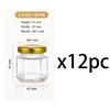 1.5/3 oz Hexagonal Mini Glass Honey Jar with Wooden Spoon, Bee Pendant and Jutes, Very Suitable for Party Gifts, Wedding Gifts