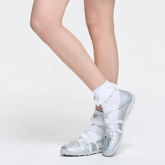 MLB Frill Lace Low Socks NY (White)