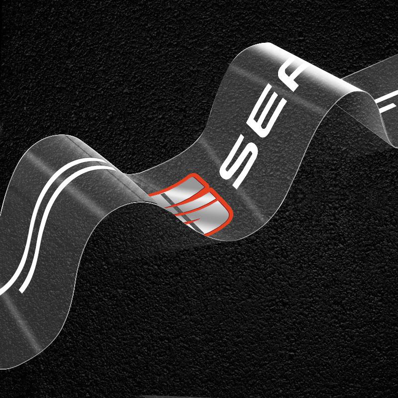 1Pcs Transparent Car Trunk Badge Protective Sticker Car Accessories For SEAT Leon Altea Ibiza Toledo Cordoba Alhambra Arona Ateca Exeo