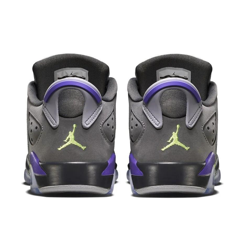AIr Jordan 6 Low GG 'Dark Grey' (Unisex) Dark Grey / Ultraviolet-Wolf Grey-Ghost Green Vintage Basketball Shoes 768878 008