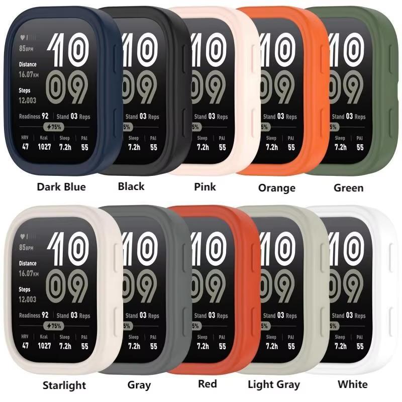Soft Silicone Case For Amazfit Bip 6 smartwatch Accessories Hollow Protective Shell Scratch Bumper Cover For Amazfit bip6 Case