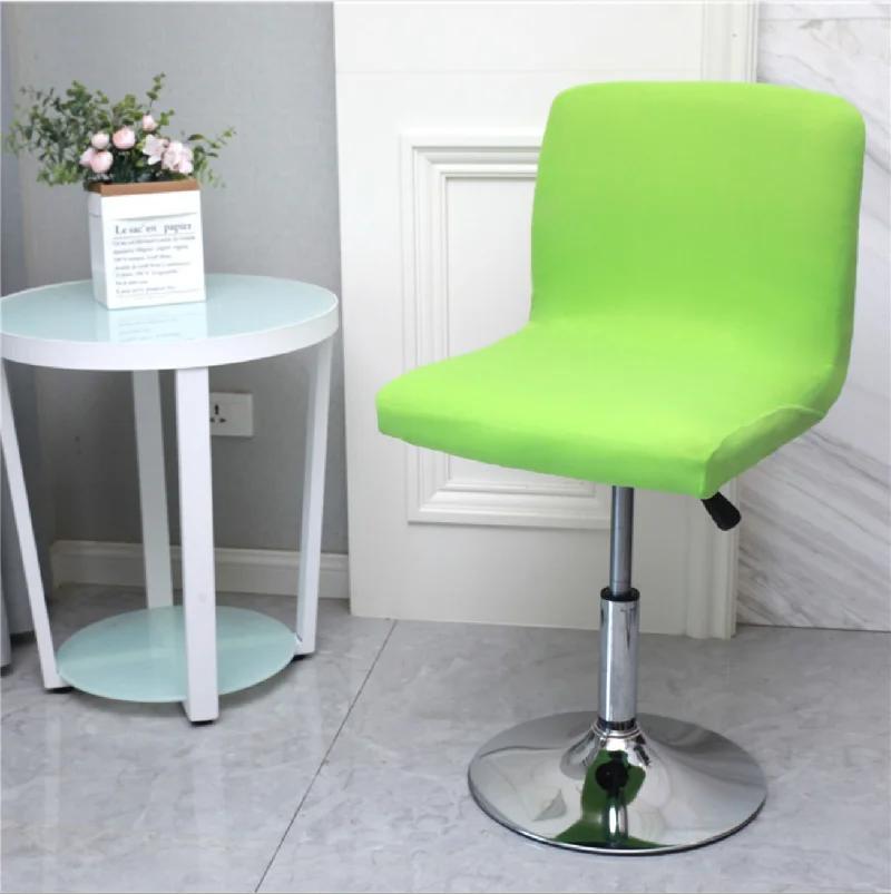 Bar Stool Chair Cover Low Back Chair Slipover Spandex Seat Case Elastic Rotating Lift Office Chair Cover Dining Seat Protector
