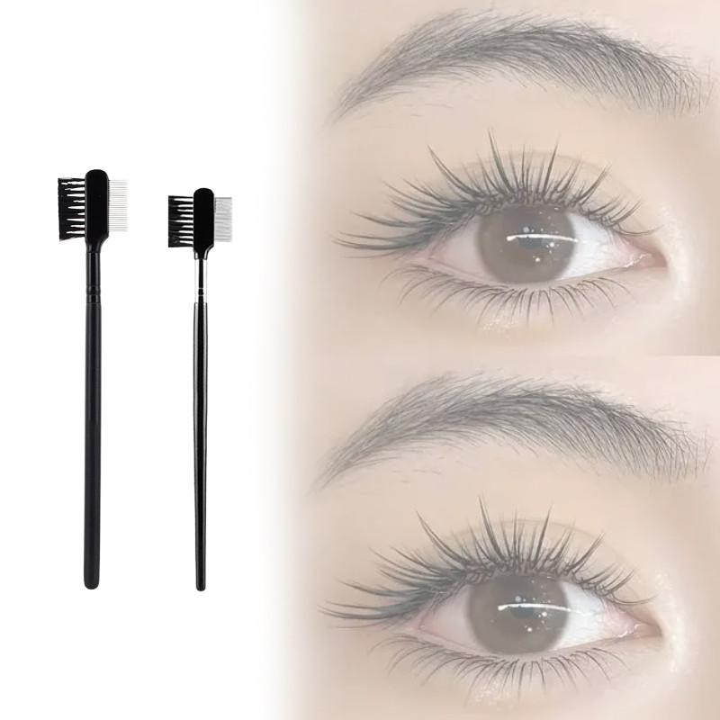 Double Makeup Tool Headed Steel Eyebrow Comb Eyebrow Shaping Grooming Eyelash