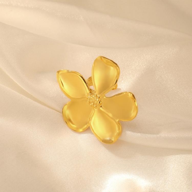 Opening Rings Flower Rings Hand Jewelry Fashion Rings Stainless Steel Adjustable Rings Suitable for Fashion Enthusiasts