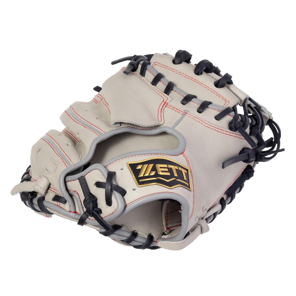 ZETT Ground Hero Youth Softball Gray x BJC762622 Catcher's Mitt, Right-Handed Throw, Black,