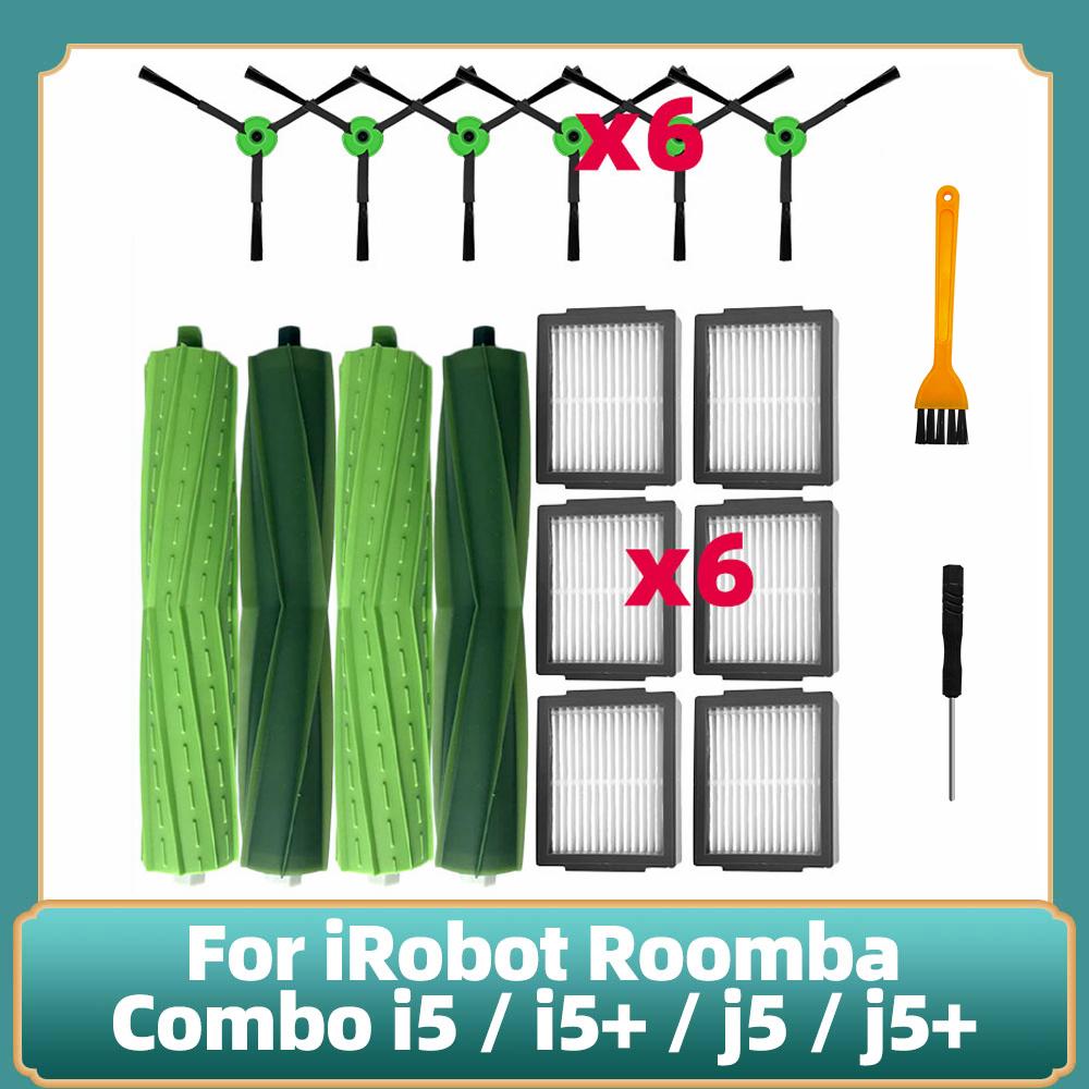 Kompatybilny Z Odkurzaczem Robotem iRobot Roomba Combo i5 / i5+ / j5 / j5 + Główne Szczotki Boczne Filtr Hepa Akcesoria Części