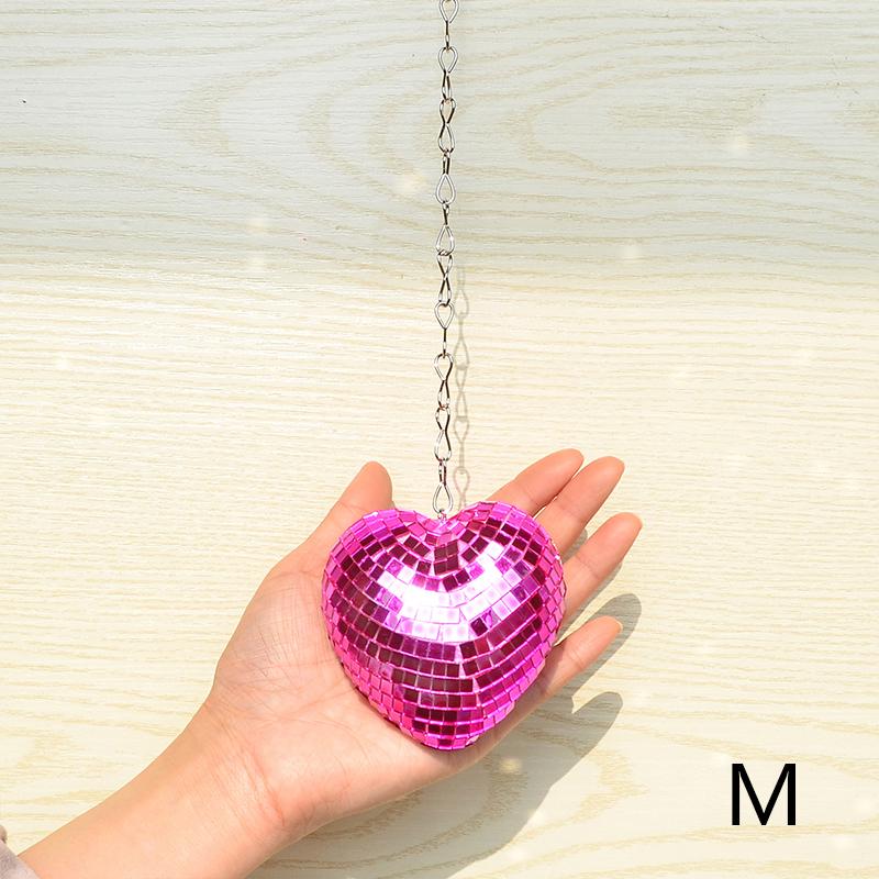 Heart Shape Disco Ball Party Decoration Mirror Disco Balls Hanging Ornament Disco Ball Christmas Stage Wedding Party Home Decor
