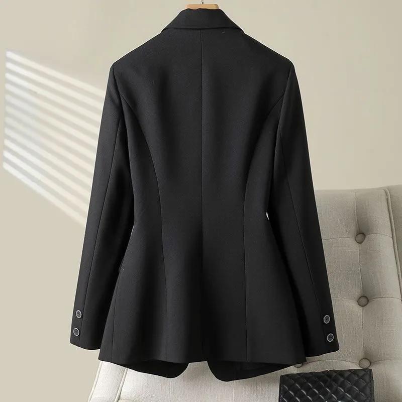 Suit Blazer for Women Casual Long Sleeve Button Cardigan Slim Fit Solid Color Professional Suit Jacket