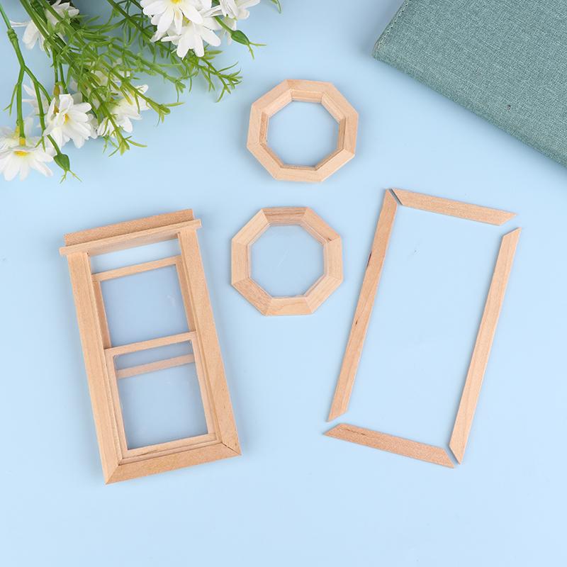 Miniature Dollhouse Square Window Star Anise Window Model Furniture Accessories