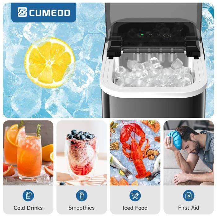 Machine À Glaçons - CUMEOD - Modèle Compact - 12kg En 24h - 8 Glaçons En 6-10 Minutes - Infrarouge