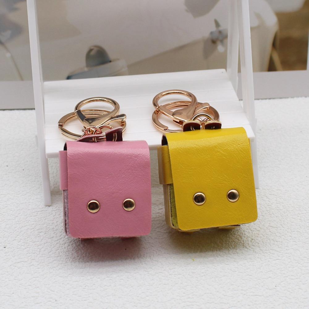 

Wallet Doll Small Backpack PU Leather Mini Backpack Keychain Cute Children красный