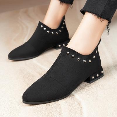 Fashion 2024 Winter Classic Chelsea Boots for Woman Cow Suede Pointy Toe Wedge Heel Ankle Boots Simple Comfortable Cowboy Boots Female