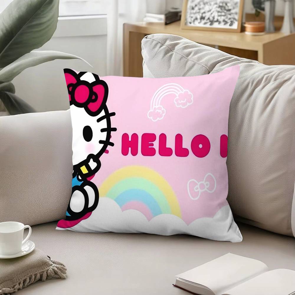 HelloS-K-Kitty Pillow Case Pattern Printed Pillowcase For Living Room Sofa Cushion Cover & Bedroom Decor