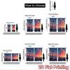 2D flat printing 2pcs Window Drapes Anime Rose City Sunset Digital Printed Polyester Drapes Holiday Decorations Perfect for