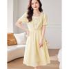 Elegant Short Sleeve Mid-Length A-line Dress