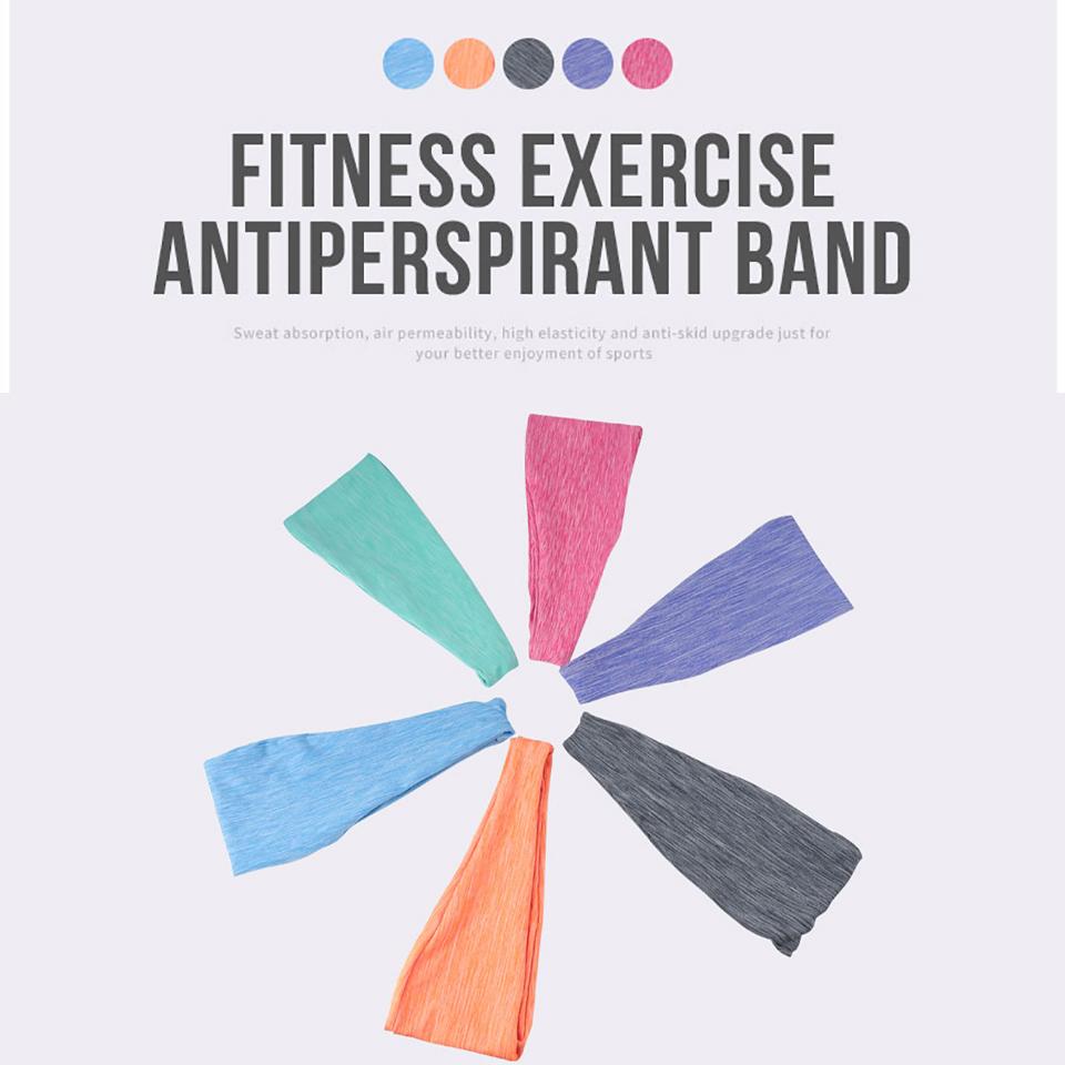 Elastický prodyšný potítko Fitness Absorpce potu Cvičení Čelenka Jóga Tanec Basketbal Fotbal Badminton Běh Unisex