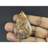 30X49X04MM Natural Bird Eye Jasper Pear Shape Cabochon Loose Gemstone 54Cts. G-296