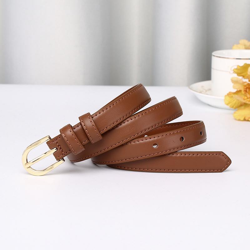 Stylish And Simple, Light Luxury And Versatile, High-End Leather Belt For Women, Korean Version Decorative Thin Belt With Skirt Belt For Women