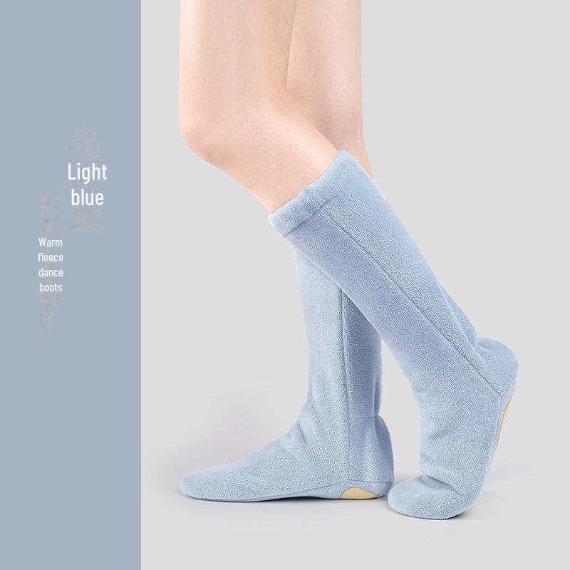 

Женские балетные ботинки для разминки с бархатной подкладкой - Зимняя танцевальная обувь с мягкой подошвой 32-33 yards