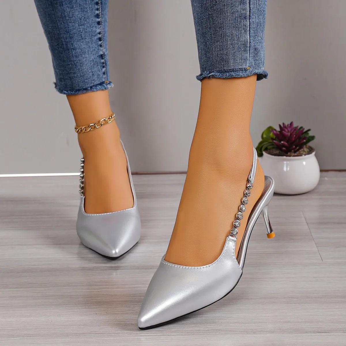 

Туфли на высоком каблуке женские туфли-лодочки модная обувь летние туфли на каблуках женские модные туфли на низком высоком каблуке сексуальные туфли для улицы повседневные вечерние платья женские туфли 40