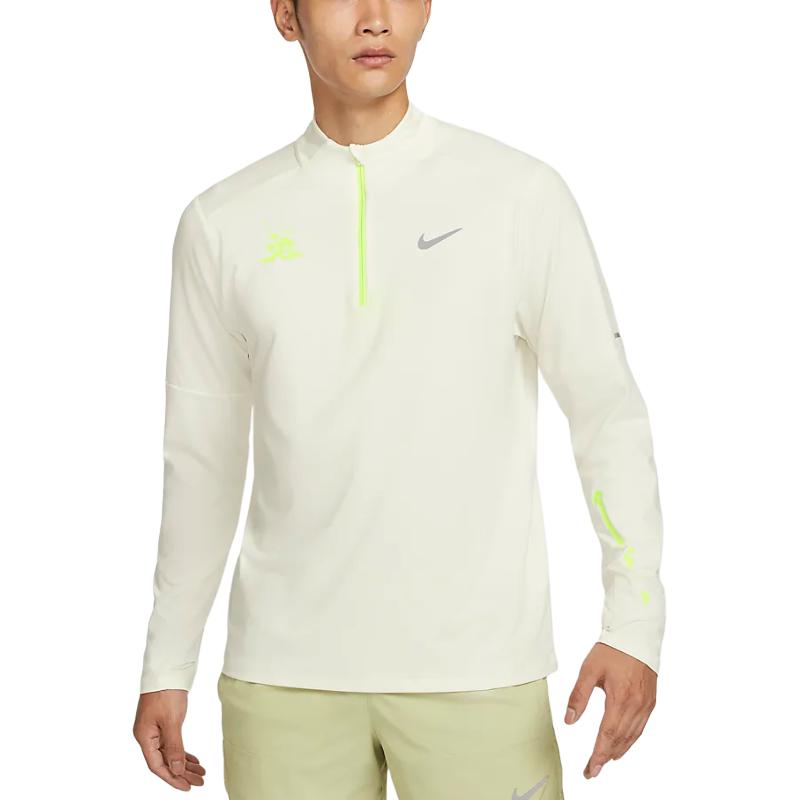 Nike Element Logo Print Quick-Dry Sun Protection Running Comfortable Long Sleeve T-Shirt Men Tops Sail HQ4733133