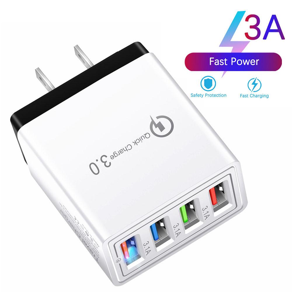 

Высококачественный адаптер питания, 4 многопортовых USB-концентратора, настенное зарядное устройство, адаптер для быстрого зарядного устройства
