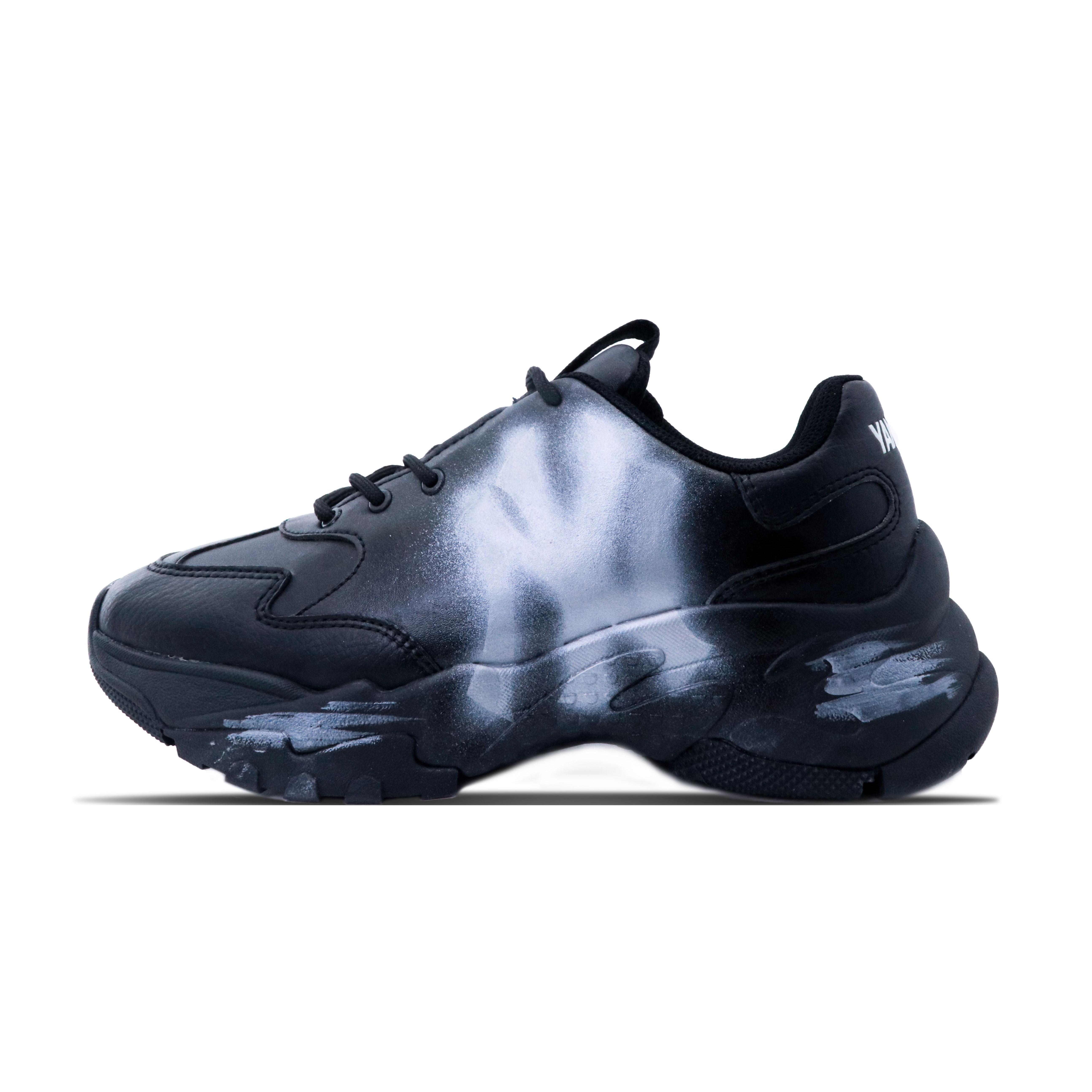 

MLB Big Ball Chunky Abrasion Resistant Height Increasing Low top Chunky Sneakers Unisex Black White 3ASHC101N-50BKL(Team147-) 37.5