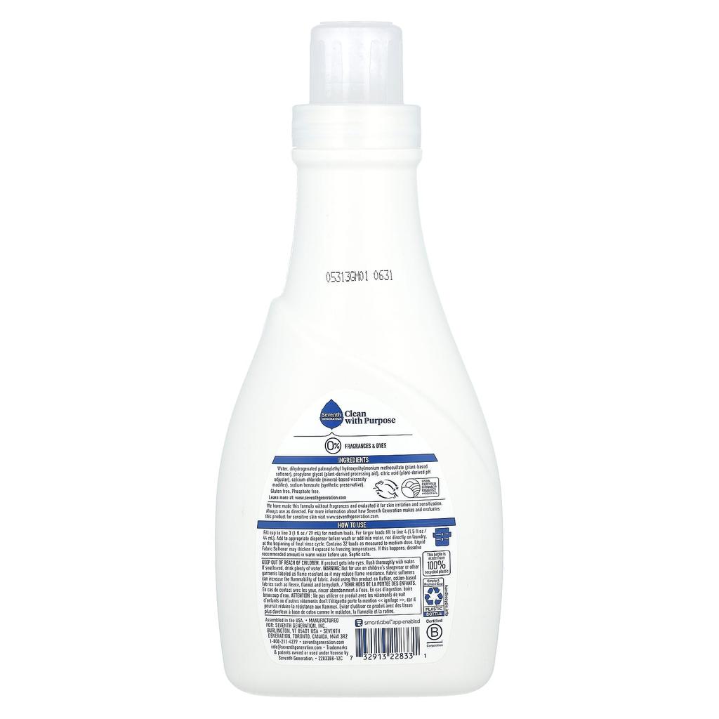 Fabric Softener, Free & Clear Scent, 946 Ml (32 Fl Oz)