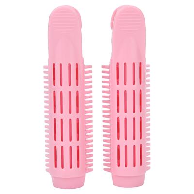 2Pcs Hair Curler Clip Hair Volumizing Curling Roller Natural Fluffy Hair Clip Styling ToolPink