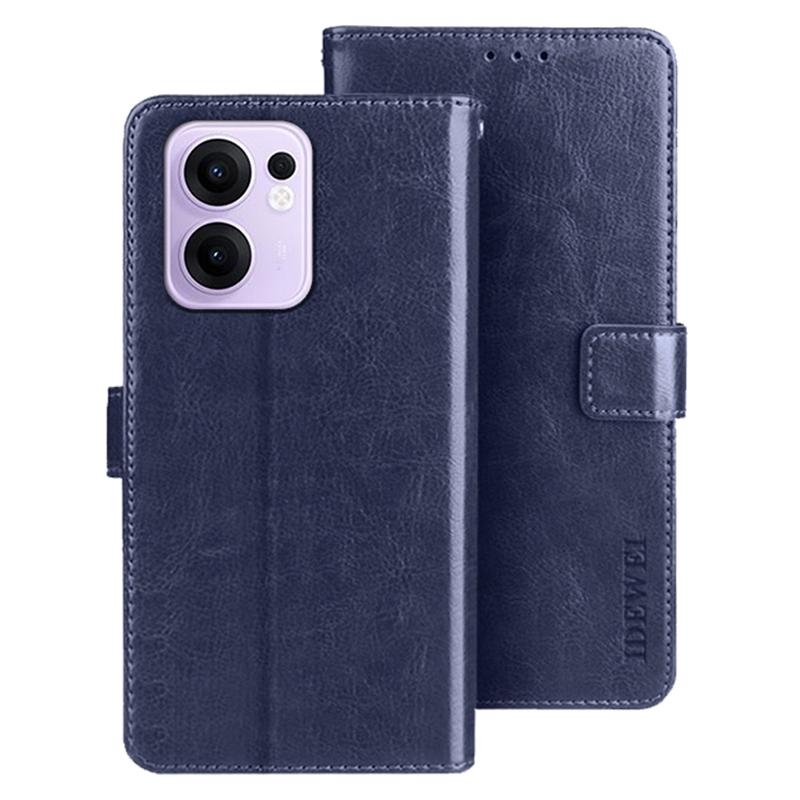 For Oppo Reno13 F 5G Stand Case Crazy Horse Texture Leather Phone Cover