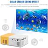 Tragbarer LED-Projektor YOSOO - Stilvolles HD-Mini-Heimkino - HDMI, AV, USB - Weiß/Gelb