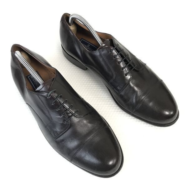 Bostonian Leather Straight Tip Shoes [9.5M/27.5/Brown] Vintage Dress(USED)